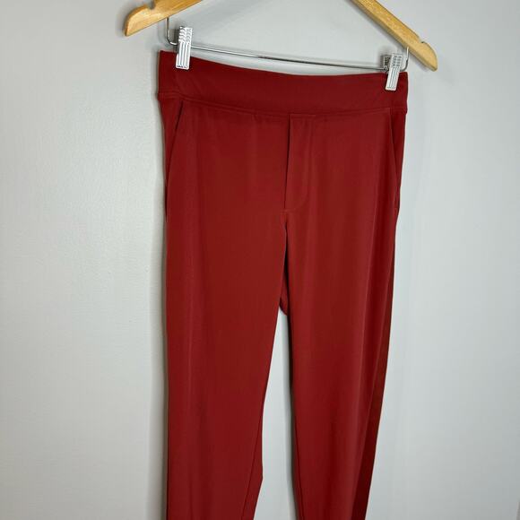 Athleta Brooklyn Ankle Pant Cinnamon Red Lightweight Travel Casual SZ 0 - Picture 5 of 11